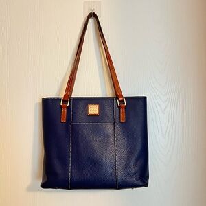 Dooney & Bourke Pebble Grain Small Lexington Tote in Jeans blue